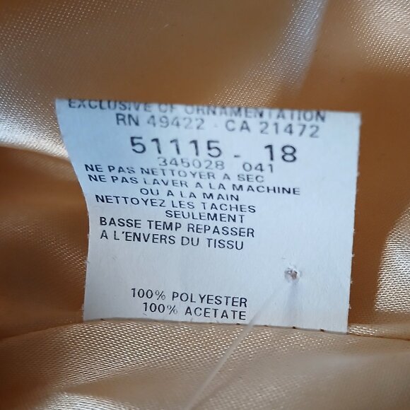 NWT Jessica McClintock Vintage Dress 14 Strapless Maxi Chiffon Peach Formal - Picture 12 of 13